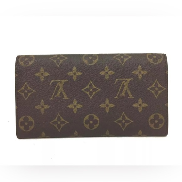 🏆💎💯 Louis Vuitton Portefeiulle Sarah Long Bifold Wallet Brown Monogram Wallet - Picture 2 of 8